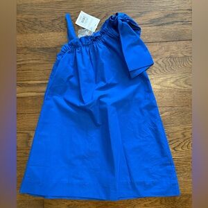 The Beaufort Bonnet Company Royal Blue One-Shoulder Girls Dress